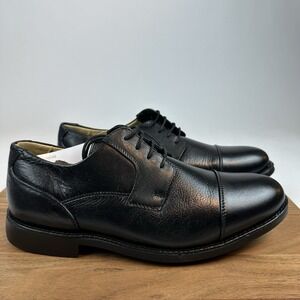 New‎ Mens Belvedere Duke Cap Toe Oxfords Leather Black Dress Shoes Size 10 EEE